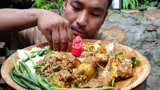 eating massive amount of food and pork meat  Northeast mukbang  kents vlog [upl. by Ahsyas]