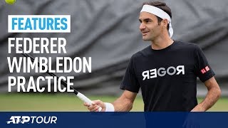 WIMBLEDON  Extended Roger Federer Practice Session 2019 [upl. by Stevens]