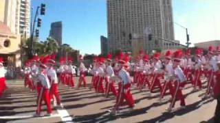 Nebraska band in the Holiday Bowl balloon parade [upl. by Lanahtan]