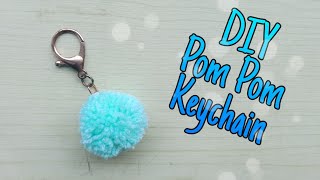 DIY PomPom Keychain  How to make Pom Pom [upl. by Aruon558]