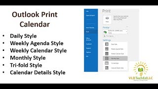 Outlook  Printing Your Calendar and the Options Available [upl. by Vivien83]