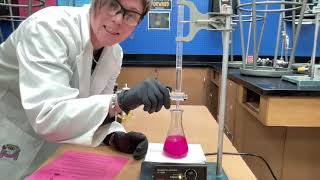 Titration of Acetic Acid with NaOH Lab Demo Video [upl. by Oicatsana]