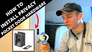 How to Install Privacy Pocket Door Hardware [upl. by Enimrac]