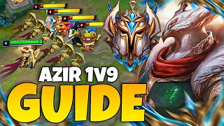 Rank 1 Azir Shows you how to 1v9 carry every game with BEST OnHit Build  Challenger Commentary [upl. by Dolf]