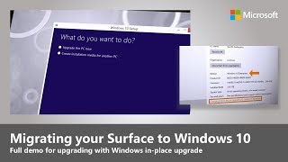 Migrating your Surface to Windows 10 with Windows inplace upgrade [upl. by Rebliw]