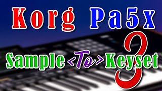 Korg Pa5x Sample to Keyset 3 Video [upl. by Ydualc]