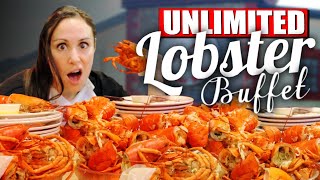 UNLIMITED Lobster Eating Challenge At The Boston Lobster Feast [upl. by Ssor]