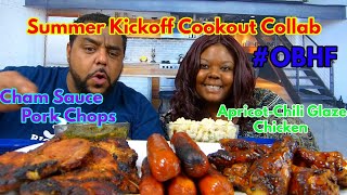 ApricotChili Glaze Chicken amp Cham Sauce Pork Chops  OBHF Summer Kickoff Cookout Collaboration [upl. by Val]