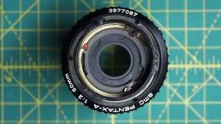 PentaxA SMC 50mm f2 Disassembly [upl. by Idnek]