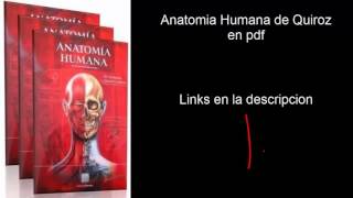 Descarga el Libro Anatomia Humana de Quiroz en PDf [upl. by Eerahc]