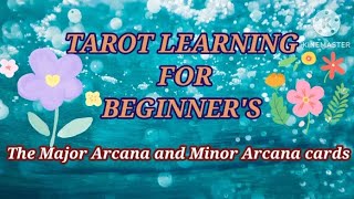 The Major Arcana and Minor Arcana cardsTarot learning for beginners 💐 [upl. by Osner559]