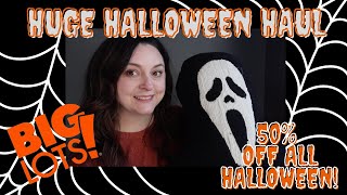 HUGE Big Lots Haul  Friday the 13th Sale  50 off all Halloween Decorations 🎃👻🪦 [upl. by Conte]