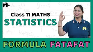 Statistics  Class 11 Maths Formulas chapter wise  CBSE NCERT [upl. by Rex]