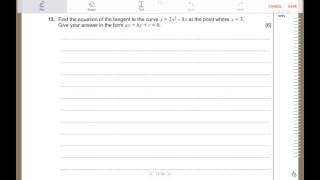 Finding the equation of a tangent to a curve  Additional Maths WJEC [upl. by Kroll851]