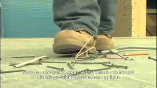 Video Construction Safety  Protective Shoes [upl. by Tiram637]