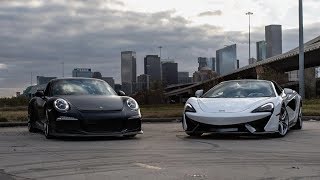 McLaren 570S vs Porsche GT3 STREET RACE [upl. by Eanrahs]