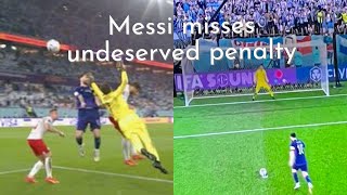 MESSI MISSES PENALTY  Argentina v Poland penalty controversy  FIFA World Cup 2022 [upl. by Anyela]