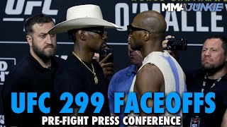 UFC 299 Full Press Conference Faceoffs MVP Squares Up with Kevin Holland for First Time [upl. by Griffie]