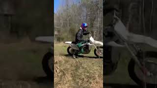 Building a trail for my 300cc dirt bike Check out the video on my channel [upl. by Arlynne]