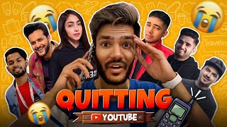 QUITTING YOUTUBE PRANK With my YouTuber FRIENDS  Funny Reactions [upl. by Gone]