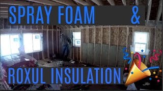 Installed Spray Foam And Roxul Insulation [upl. by Seraphim951]