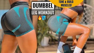 The Only DUMBBELL LEG WORKOUT You Need  2 WEEK FIT THICK CHALLENGE 3 [upl. by Eveneg]