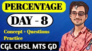 how to Solve Mixed Fraction  Day  8  Percentage  one shot  Questions practice [upl. by Iny]