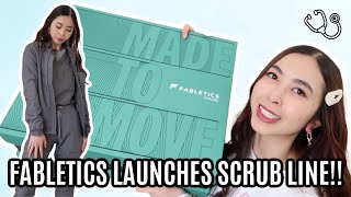 FABLETICS Performance Scrub Unboxing and Try On Haul For Petite Women [upl. by Safko]