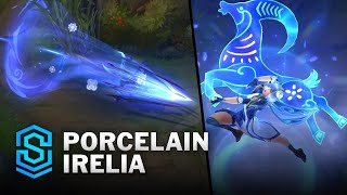 Porcelain Irelia Skin Spotlight  PreRelease  PBE Preview  League of Legends [upl. by Bakki]