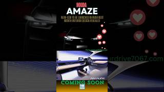 Newgen Honda Amaze interior sketch revealed [upl. by Idnarb]