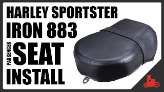 HOW TO Install Passenger Seat Pillion  Harley Sportster Iron 883 [upl. by Lynelle]