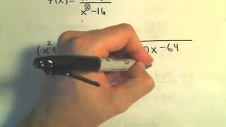 Find Asymptotes of a Rational Function Vertical and ObliqueSlant Ex 2 [upl. by Tarrah]