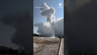 Hydrothermal explosion sends tourists running at Yellowstone National Park [upl. by Carn445]