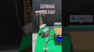 Geothermal power plant working model science project shorts greenenergy [upl. by Nylirrej111]