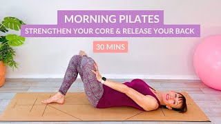 30 Min Morning Pilates Full Body Workout Live  Strengthen your Core and Release your Back [upl. by Lenny884]