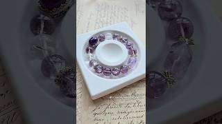 Amethyst Azeztulite Bracelet💜🌟diy crystaljewelry crystals handmade handmadejewelry beads [upl. by Aisek256]