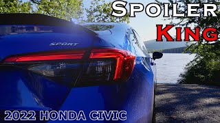 Spoiler Install on the 11th Gen 2022 Honda Civic Sport Spoiler King for the win [upl. by Nathanil861]