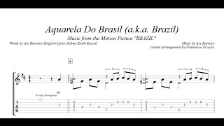 Movie Songs for Fingerstyle Guitar  8  Aquarela do Brasil From Brazil [upl. by Acined]