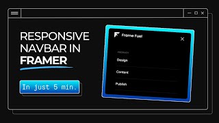 Create a Responsive Navbar in Framer [upl. by Neirad]