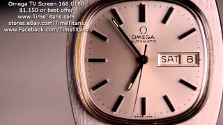 Omega Automatic TV Screen 1660188 Caliber 1020 36MM Day Date Stainless Steel [upl. by Ahab957]