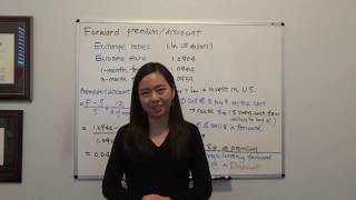 Calculate foreign exchange forward discountpremium Carbaugh CH11 [upl. by Deidre]