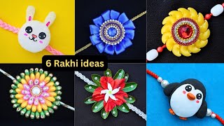 6 DIY Easy Rakhi making For Competition How to make Rakhi at home Rakhi tutorial 2024 [upl. by Annonyw]