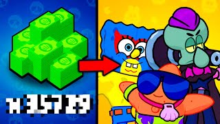 ¿Cuántos Billetes Necesitas para Desbloquear TODAS las Skins de Bob Esponja  Brawl Stars [upl. by Lalat]