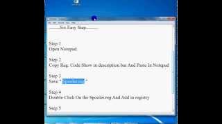 How to Solve Printer Spooler Service Error With Regedit [upl. by Asseniv]