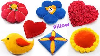 7 CREATIVE PILLOWS IDEAS from OLD CLOTHES amp SAREE [upl. by Freddie]