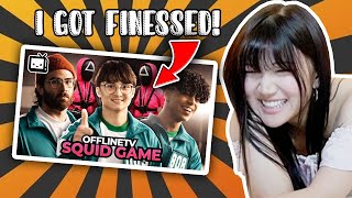 AriaSaki Reacts to OFFLINETV 25000 SQUID GAME ft Hasan Larray Newt amp More [upl. by Redman167]