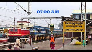 Coimbatore Junction  Early Morning Arrival amp Departure  Train Spotting [upl. by Forester]