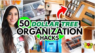 50 Dollar Tree Organization HACKS to make 2024 your MOST ORGANIZED year ever [upl. by Ynavoj]