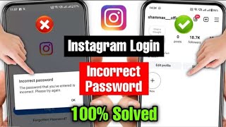 instagram password incorrect problem  how to fix incorrect password on instagram  instagram login [upl. by Neirual961]