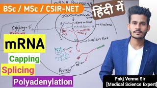 mRNA Processing in Eukaryotes  Capping Splicing Polyadenylation  Pnkj Verma Sir [upl. by Shara314]